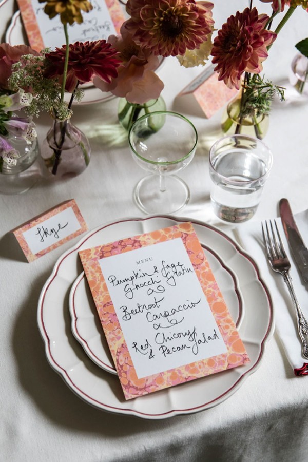 Set Of 6 Menu & Place Cards from Skye McAlpine Tavola