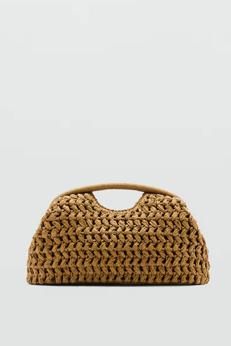 Natural Fiber Clutch Bag from Mango