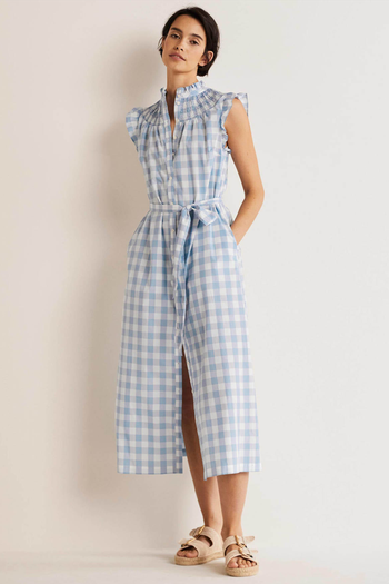 Jane Smocked Midi Shirt Dress from Boden