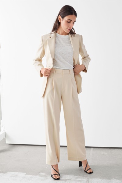 Duo Pleat High Rise Trousers