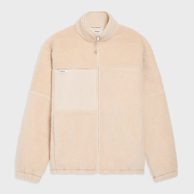 Fleece Zipped Jacket Sand