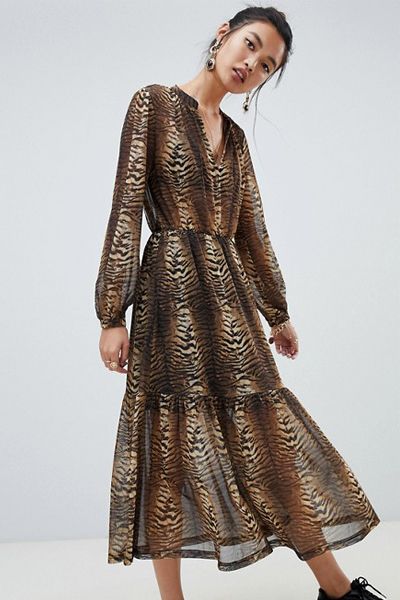 Tiger Print Maxi Dress from Na-kd