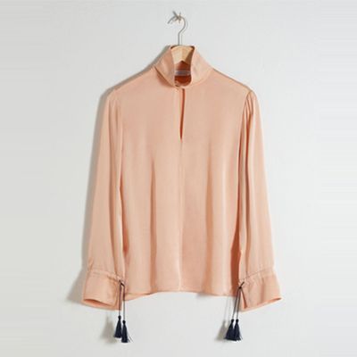 Satin Turtle Neck Blouse from & Other Stories