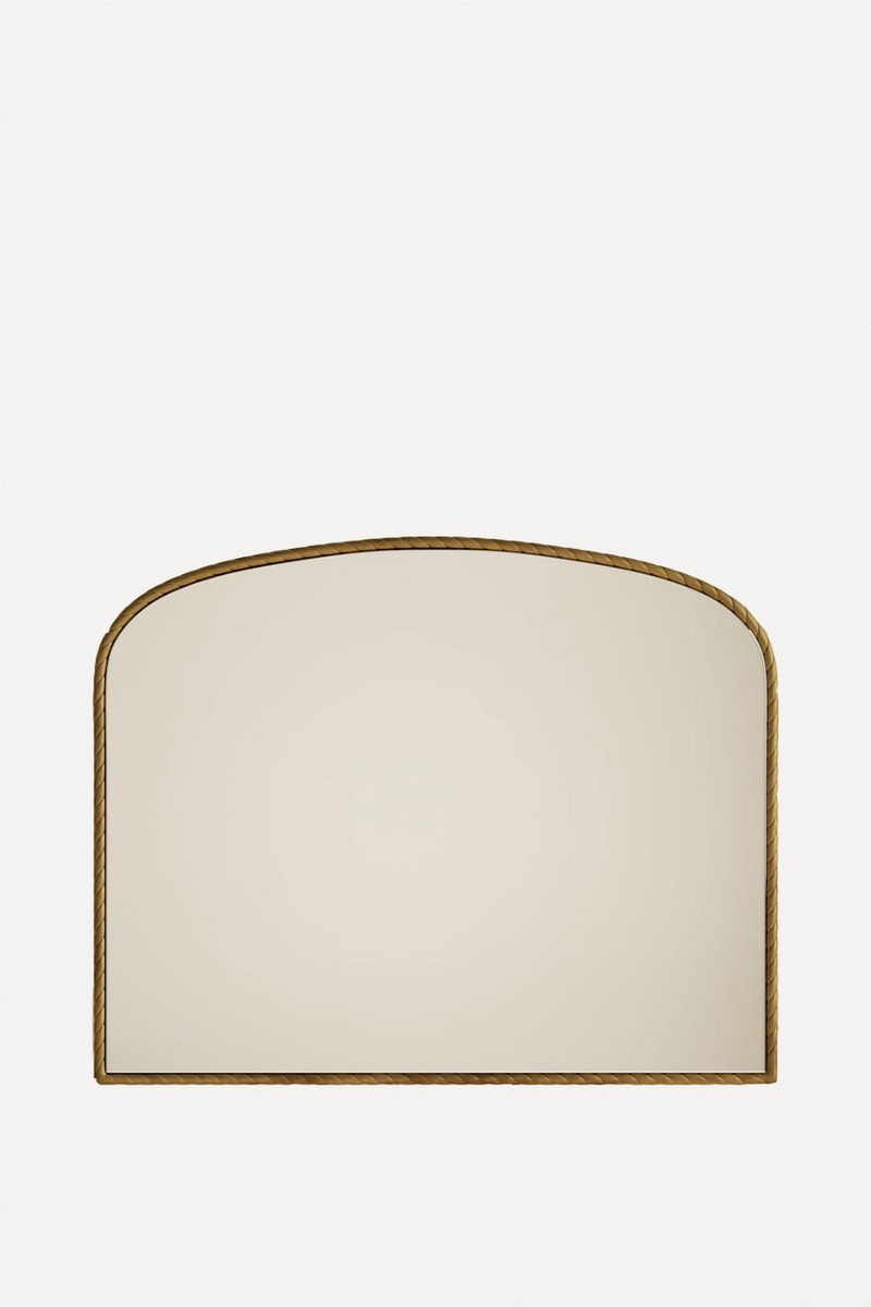 Metal Twisted Overmantel Wall Mirror