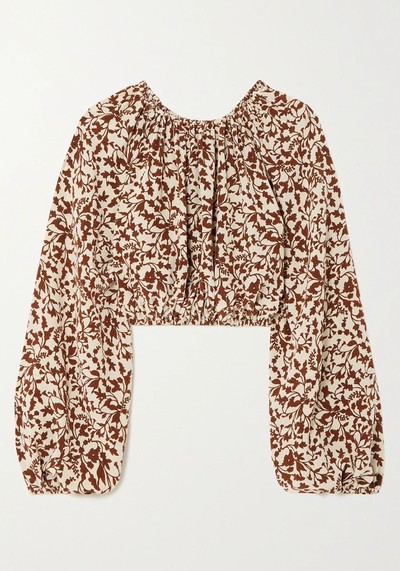 Cropped Floral-Print Top from Matteau