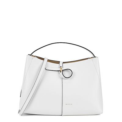 Ava Mini Off-White Leather Tote from Wandler