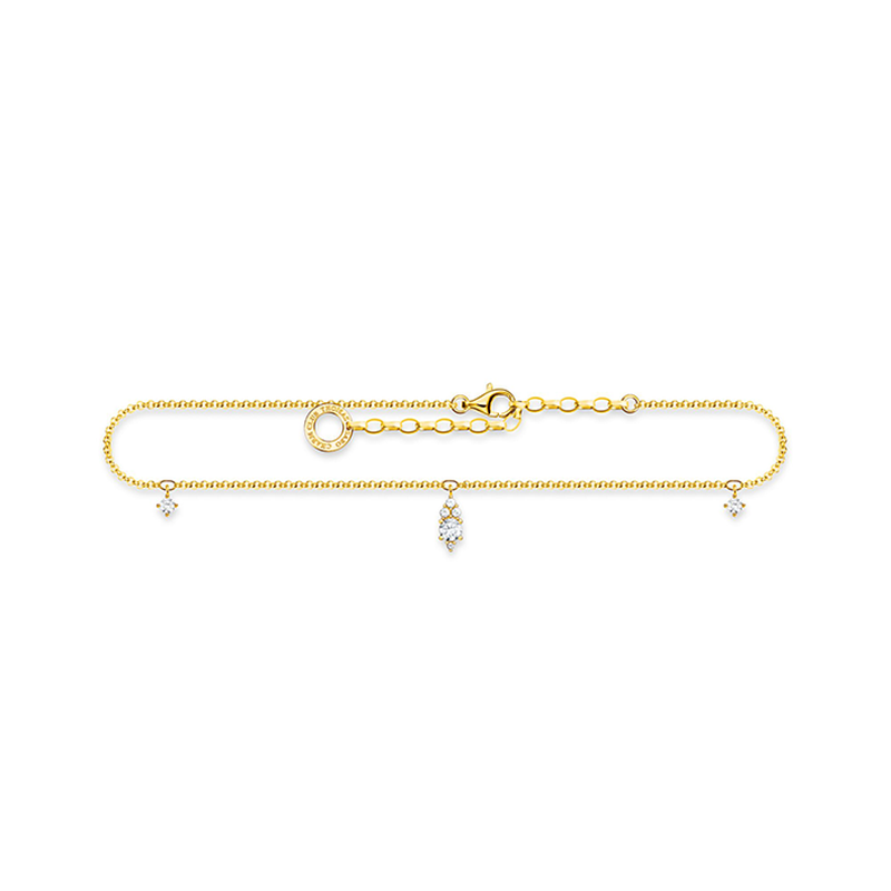 Anklet With Zircona Adorned Pendants from Thomas Sabo
