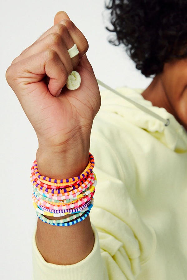 Technicolor Stripe Bracelet Bunch from Roxanne Assoulin