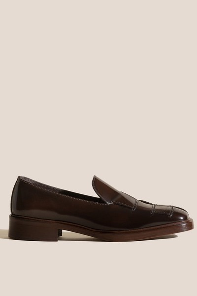 Guera Polished Interwoven Slip-On Loafers from Hereu