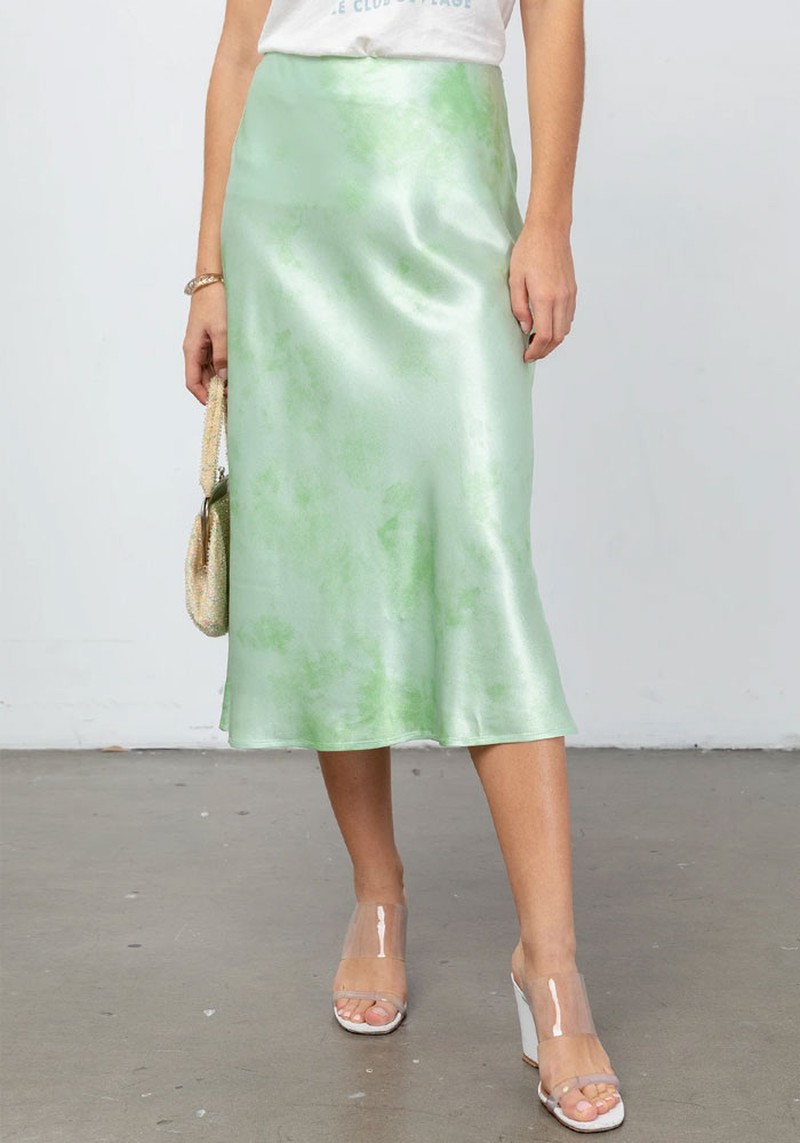 Anya Lime Tie Dye Skirt from Rails