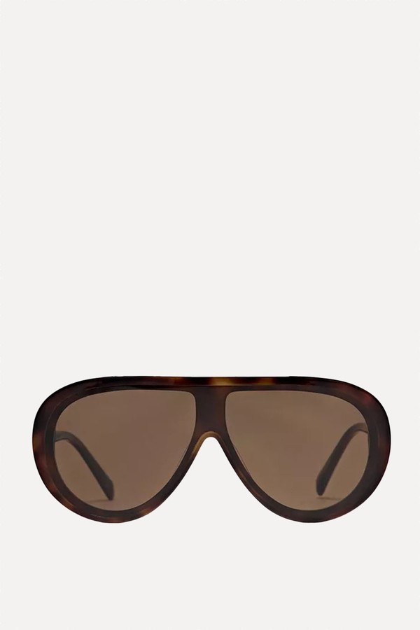 Tortoiseshell-Effect Aviator Sunglasses from Massimo Dutti