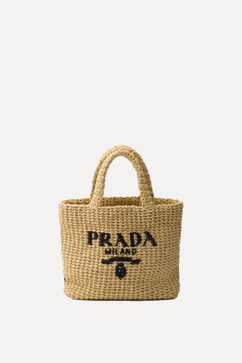 Embroidered-Logo Small Crochet Tote Bag, £1,270 | Prada