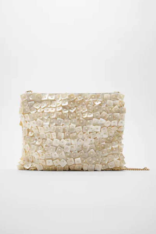 Mother-Of-Pearl Mini Bucket Bag