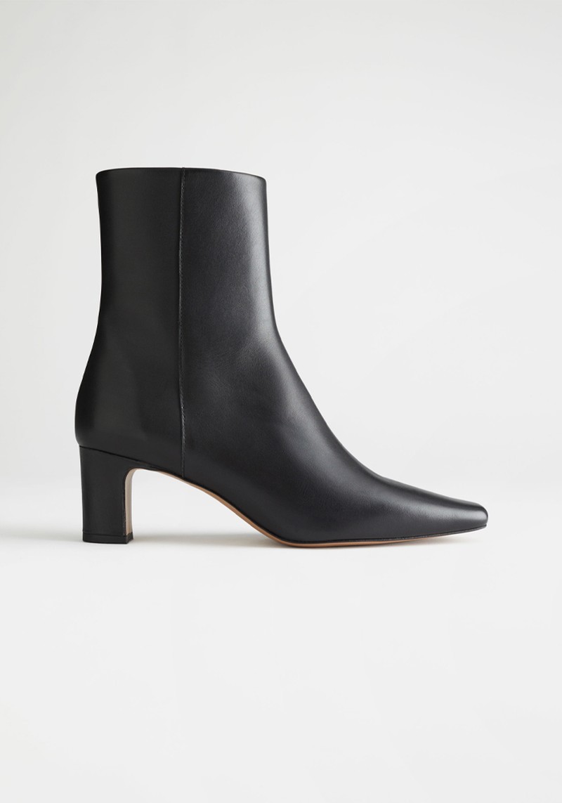 Leather Heeled Ankle Boots