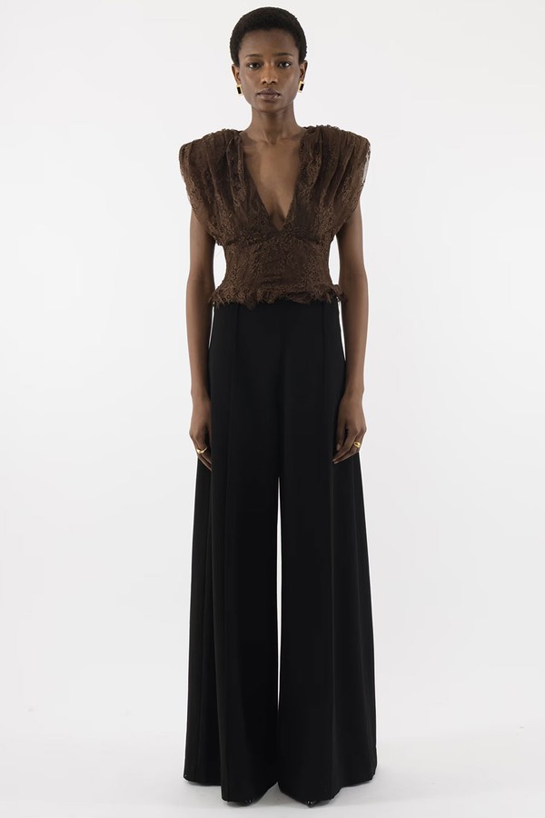 Deep V-Neck Lace Top from Arakii