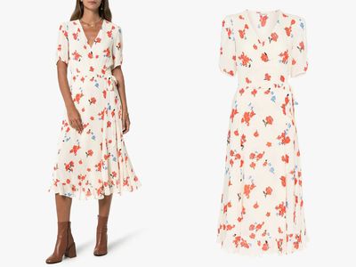 Napa Floral Wrap Dress from Reformation