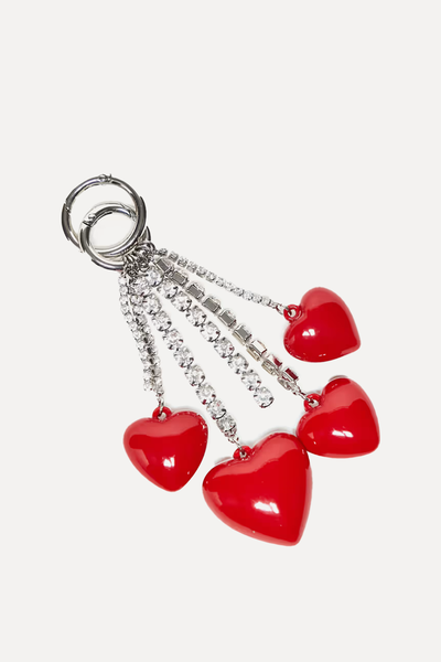 Diamante Heart Bag Charm from ASOS