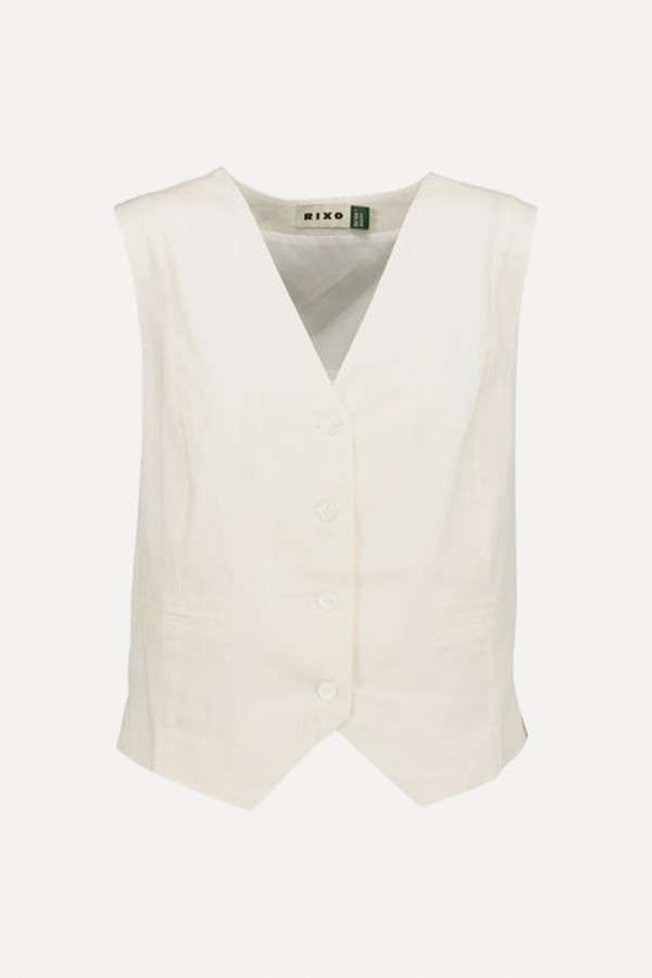 Norah Bow Linen Blend Top  