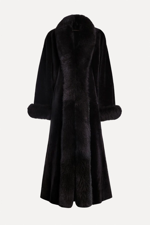 Sima Shearling Coat from Nour Hammour