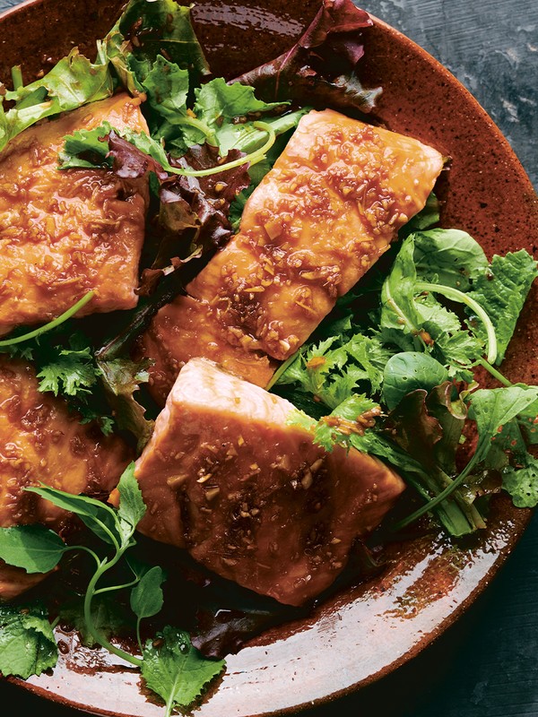 Teriyaki Salmon With Mixed Greens