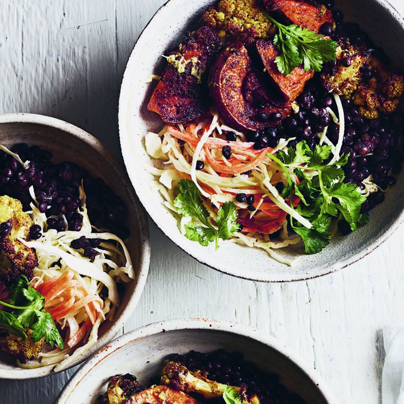 Cauliflower, Lentil And Sweet Potato Bowl