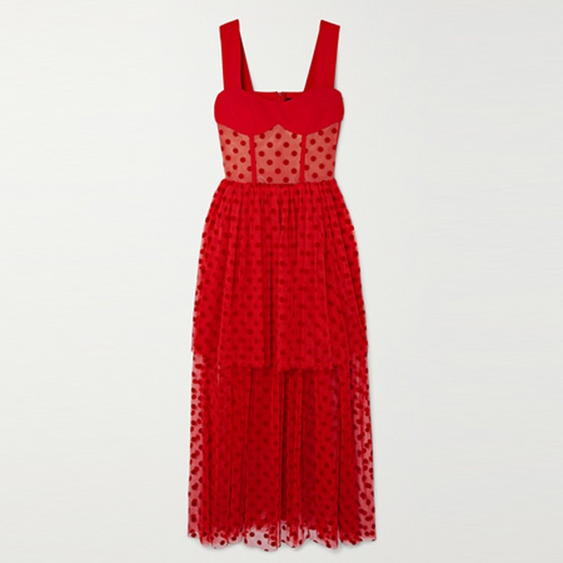 Tiered Polka Dot Tulle Cady Gown, £1,435 | Rasario