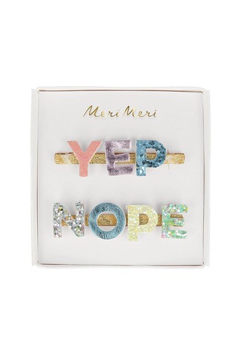 Yep Nope Hair Clips from Meri Meri