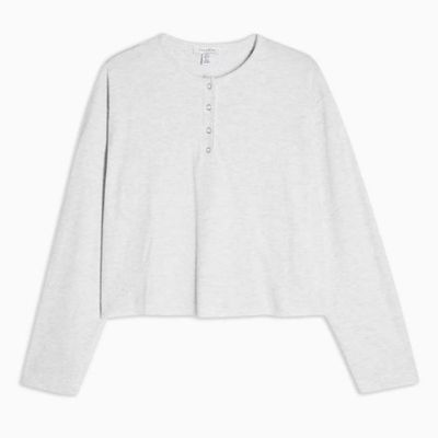 Henley Brushed Long Sleeve Top