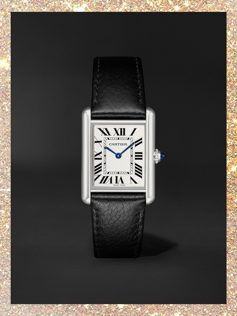 Tank Must 33.7mm Stainless Steel And Leather Watch, £2,310 | Cartier