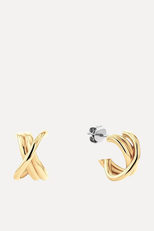 Plated Nautical Knot Earrings 