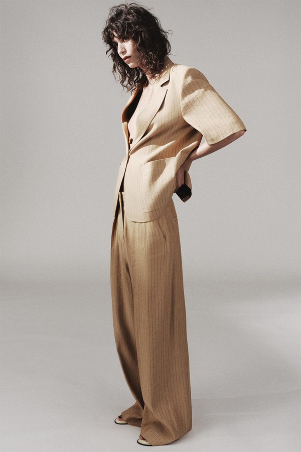 Striped Linen Blend Blazer