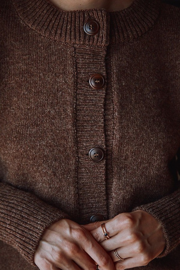 Sandra Funnel-Neck Cardigan