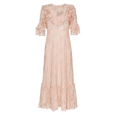 Ruffled Lace Midi Dress from ByTimo 