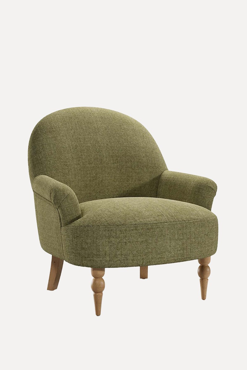 Petit Ribbed Chenille Occasional Armchair