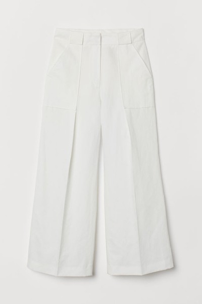 Linen-Blend Trousers