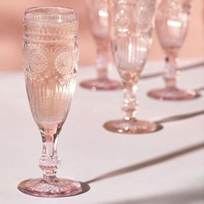 Set Of 4 Vintage Embossed Champagne Flutes from Next