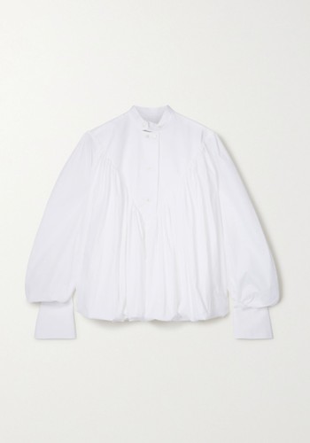 Ateles Pleated Cotton-Blend Poplin Shirt  from Palmer // Harding