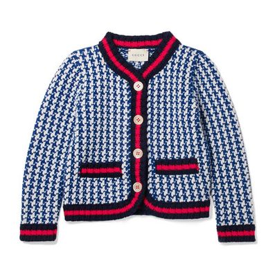 Intarsia Wool Jacket from Gucci Kids