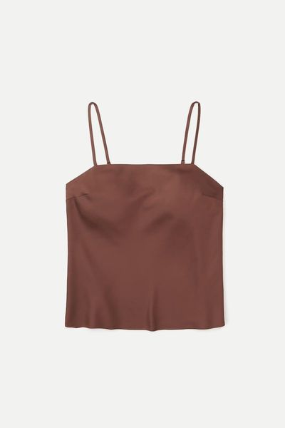 Satin Squareneck Cami Top