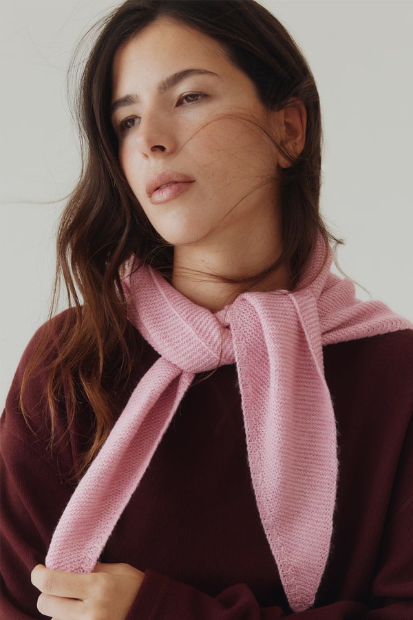 Garter-Stitched Triangle Scarf