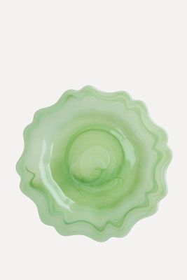 Green Glass Side Plate