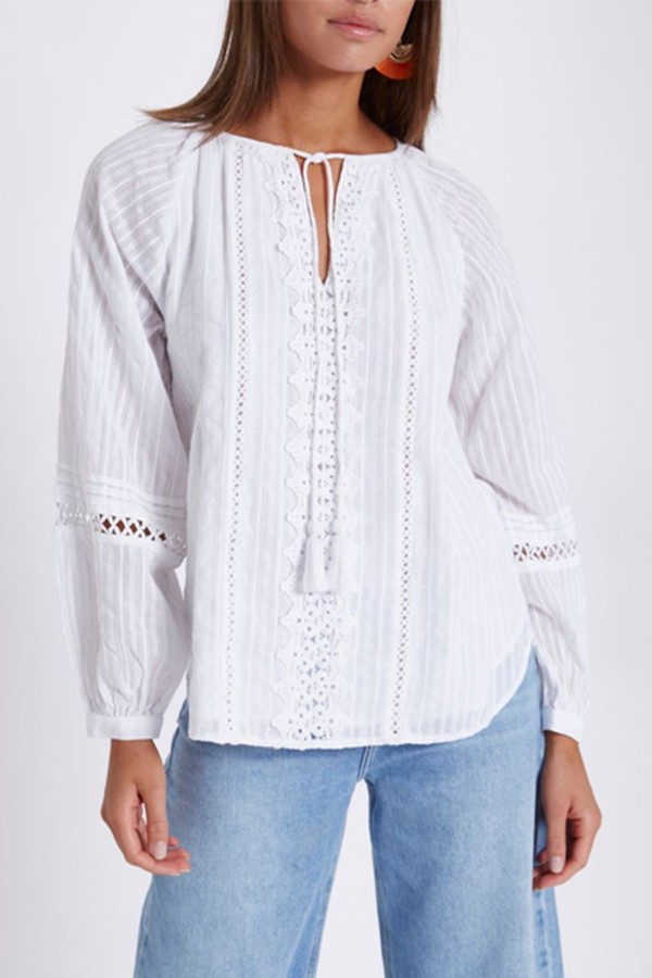 Crochet Lace Smock Top from River Island