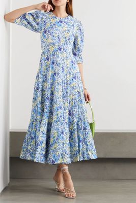 Agyness Cutout Tiered Floral-Print Maxi Dress from Rixo