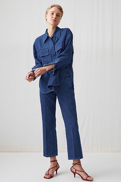 Cotton Linen Denim Shirt from Arket