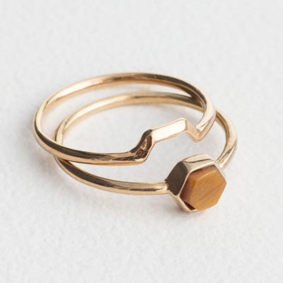 Hexagon Bead Ring Set from & Other Stories
