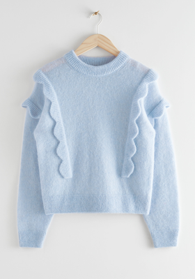 Alpaca Blend Scallop Knit Sweater from & Other Stories