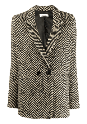 Double-Breasted Fishbone Blazer from Anine Bing