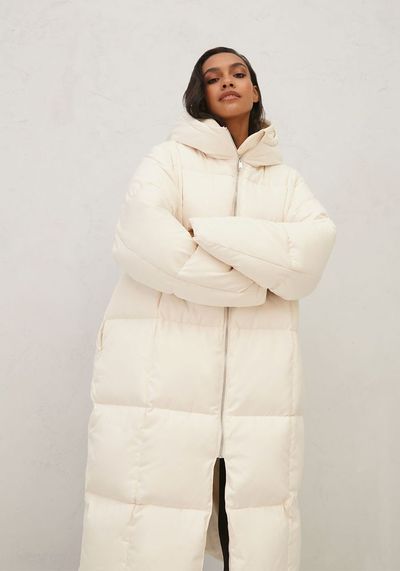Milk-Coloured Long Down Jacket from 2 Mood