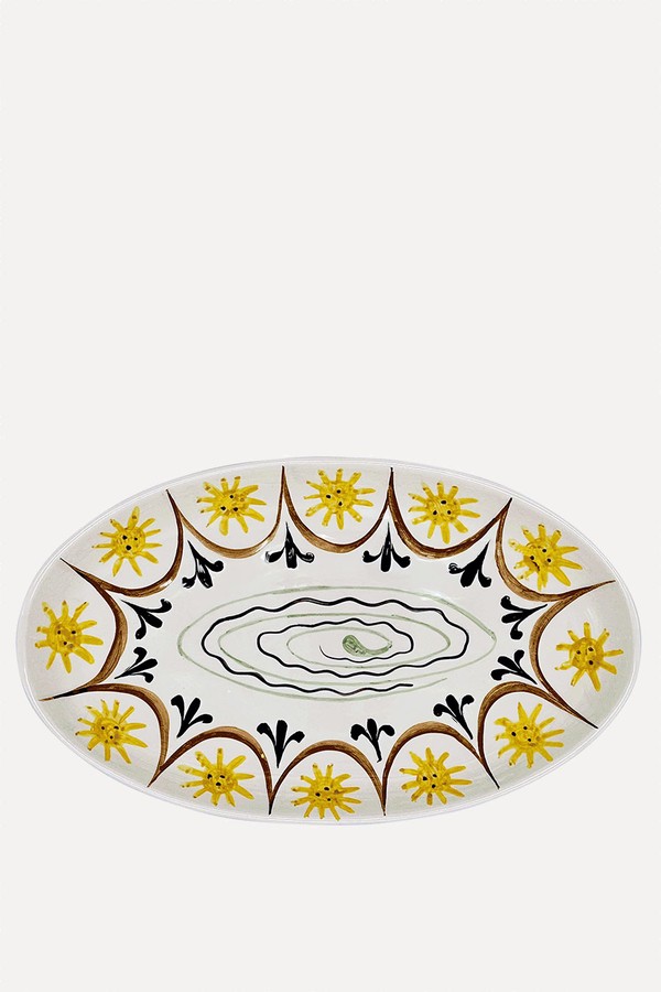 Scalloped Oval Platter from Collagerie X Villa Bologna Pottery