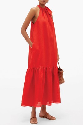 Ibiza Linen Midi Dress from Asceno